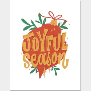 Joyful season Christmas Posters and Art